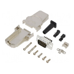 Conector D-Sub 9-Pin Tată Drept Terminal cu Șurub Gold Flash | Electronic-mag.ro | Componente Electronice