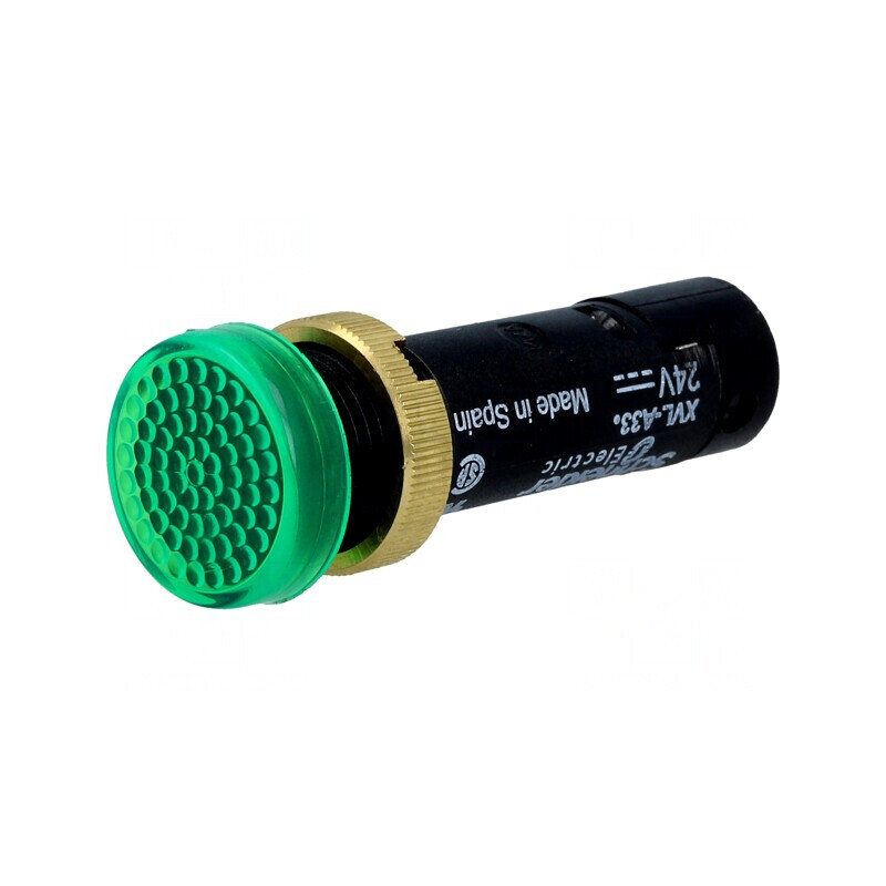 Lampă de control LED verde 24VDC Ø12mm IP40 plastic | Electronic-mag.ro | Componente Electronice
