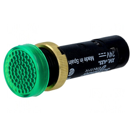 Lampă de control LED verde 24VDC Ø12mm IP40 plastic | Electronic-mag.ro | Componente Electronice