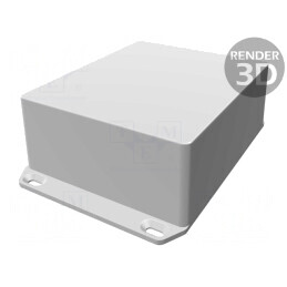 Carcasă Universală 111mm x 135mm x 56mm cu Lame de Fixare | Electronic-mag.ro | Componente Electronice