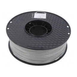 Filament: ABS | 1,75mm | gri | 225÷245°C | 1kg | 3DP-ABS1.75-01-GR