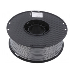 Filament: ABS | 1,75mm | argintie | 225÷245°C | 1kg | 3DP-ABS1.75-01-S
