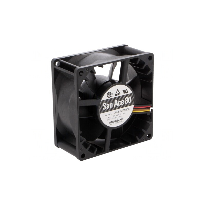 Ventilator axial DC 80x80x38mm 138m3/h 49dBA cu bilă | Electronic-mag.ro | Componente Electronice