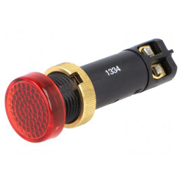 Lampă LED de control roşie 24VDC Ø12mm IP40 | Electronic-mag.ro | Componente Electronice