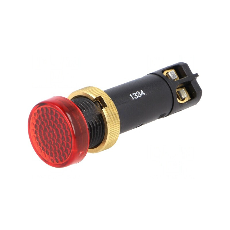 Lampă LED de control roşie 24VDC Ø12mm IP40 | Electronic-mag.ro | Componente Electronice