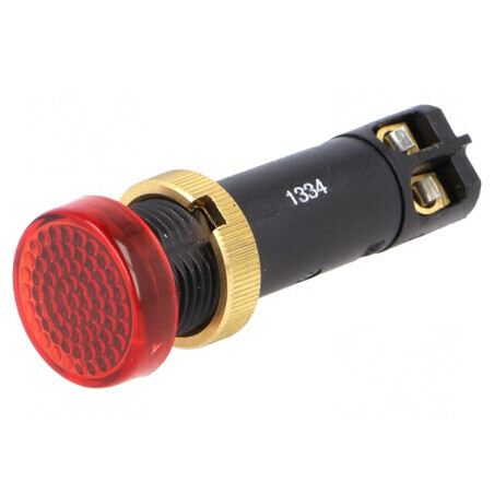 Lampă LED de control roşie 24VDC Ø12mm IP40 | Electronic-mag.ro | Componente Electronice