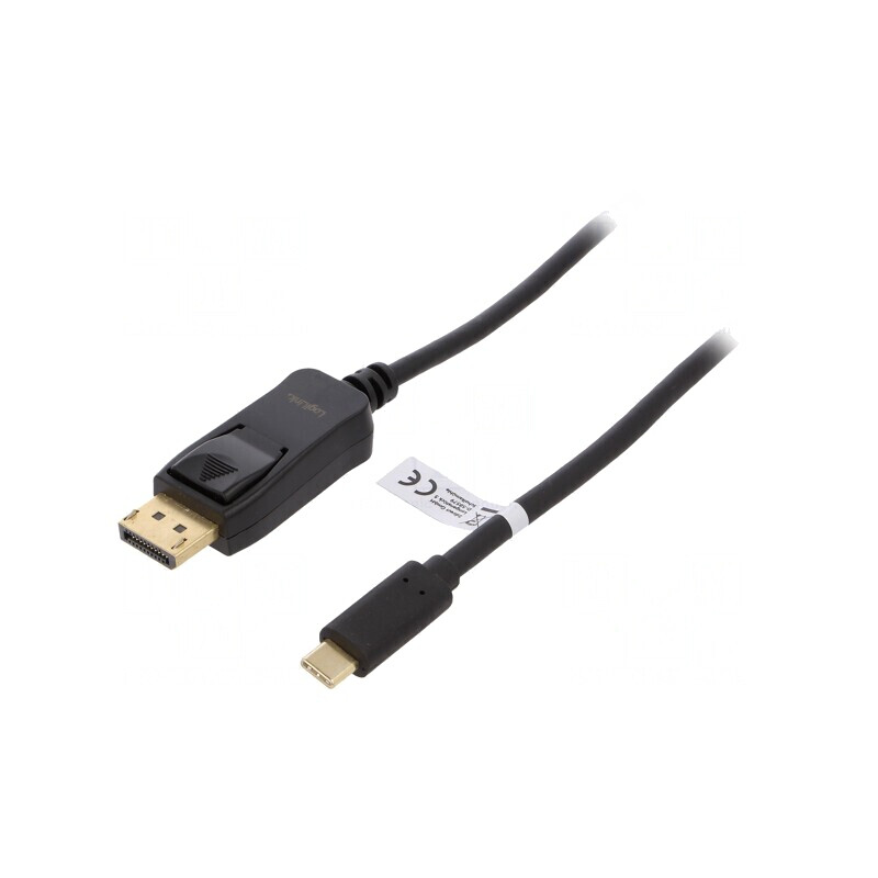 Adaptor DisplayPort la USB-C 1,8m Negru | Electronic-mag.ro | Componente Electronice