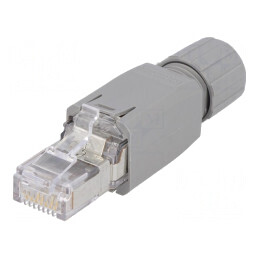 Mufă RJ45 Cat5e Ecranat Aurit 8p8c