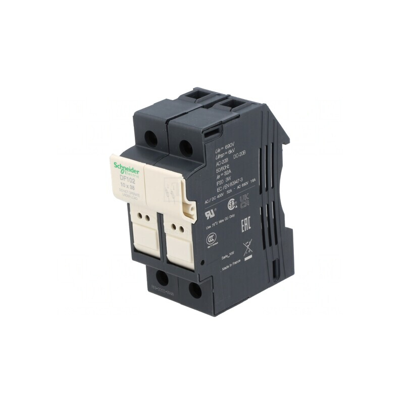 Suport de Siguranță pentru Șină DIN 2 Poli | Electronic-mag.ro | Componente Electronice