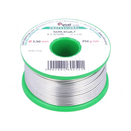 Sârmă de lipit fără plumb 1,5mm 250g | Electronic-mag.ro | Componente Electronice