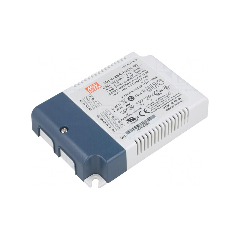 Alimentator LED 25,2W 60VDC 0,42A 90-295VAC IP20 | Electronic-mag.ro | Componente Electronice Alimentator LED 25,2W 60VDC 0,42A 90-295VAC IP20 | Electronic-mag.ro | Componente Electronice