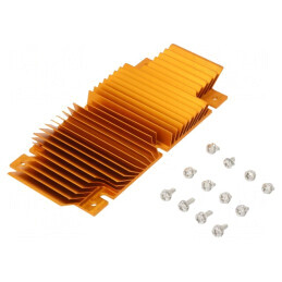 Radiator extrudat cu aripioare BGA aurie 61x118mm | Electronic-mag.ro | Componente Electronice