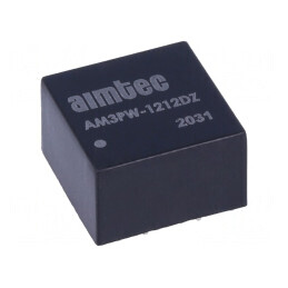 Convertor DC/DC 3W 4.5-18V la 12V/-12V AM3PW-1212DZ | Electronic-mag.ro | Componente Electronice