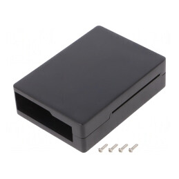 Carcasă Aluminiu Neagră pentru Raspberry Pi 4 B | Electronic-mag.ro | Componente Electronice