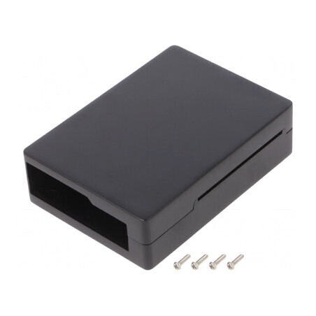 Carcasă Aluminiu Neagră pentru Raspberry Pi 4 B | Electronic-mag.ro | Componente Electronice