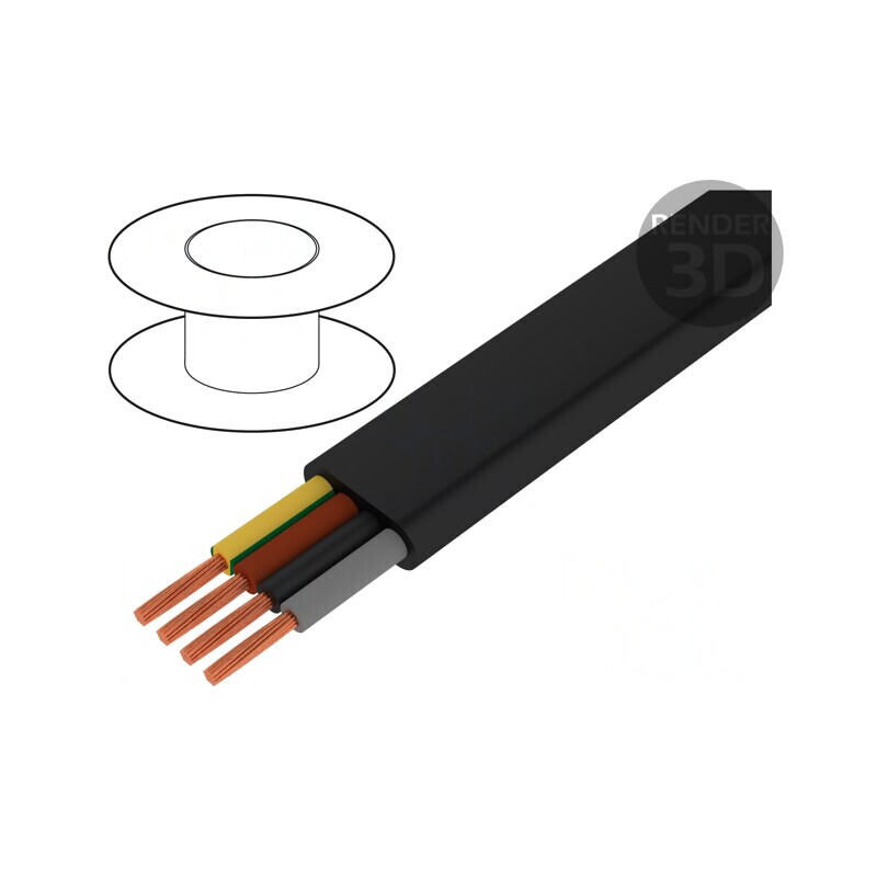 Cablu electric H07VVH6-F 4G16mm2 negru | Electronic-mag.ro | Componente Electronice