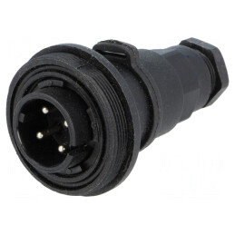 Mufă Circulară 4 Pin cu Filet Exterior PX0749/P | Electronic-mag.ro | Componente Electronice