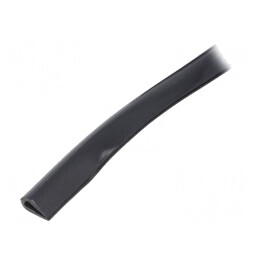 Ecrane pentru orificii şi margini | PVC | L: 10m | neagră | H: 13mm | OKB-3 BLACK