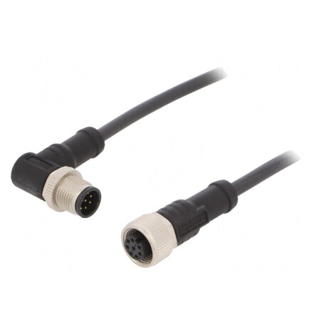 Cablu senzori/automatizări PIN 8 M12-M12 1m mufă-mufă | Electronic-mag.ro | Componente Electronice