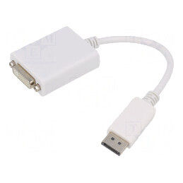 Adaptor | DisplayPort 1.2 | DisplayPort mufă,DVI-I (24+5) soclu | A-DPM-DVIF-03-W