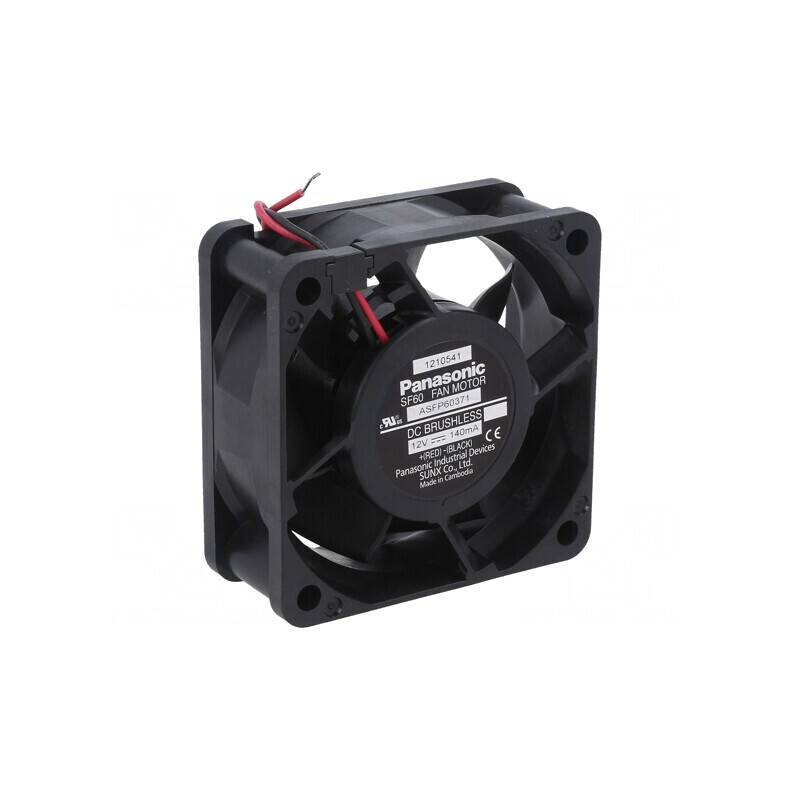 Ventilator DC Axial 12V 60x60x25mm 33.6m3/h 27.5dBA | Electronic-mag.ro | Componente Electronice