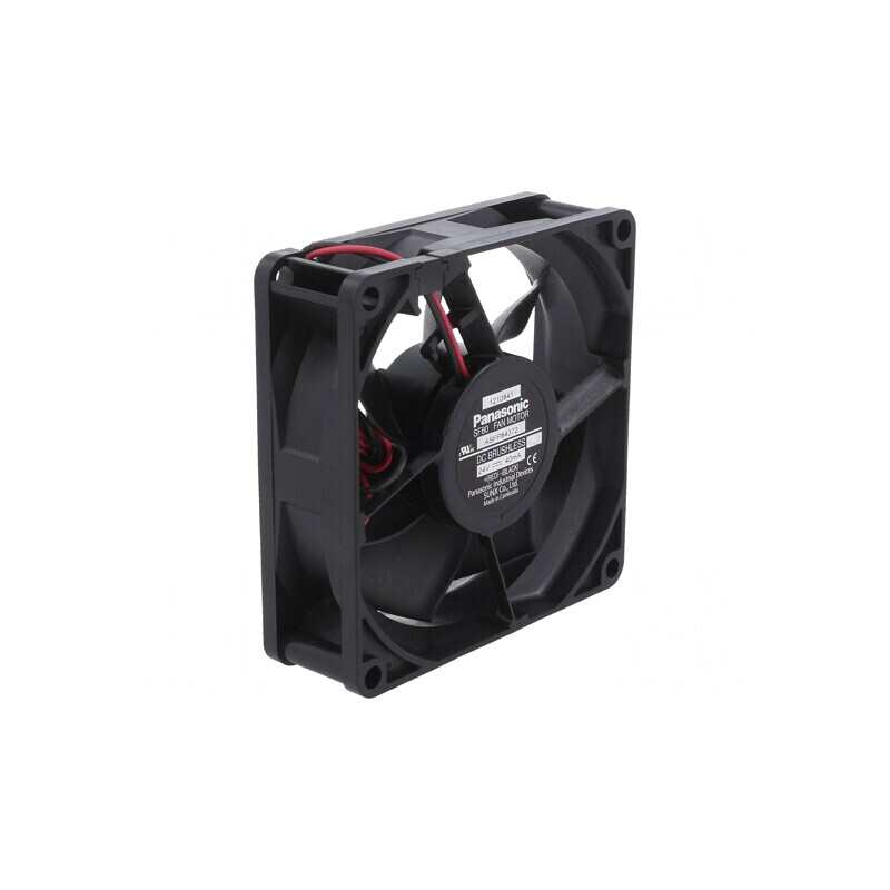 Ventilator DC axial 24V 80x80x25mm 44,4m3/h 19dBA cu rulment | Electronic-mag.ro | Componente Electronice