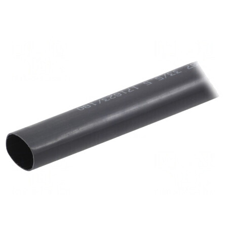 Manşon termocontractabil cu adeziv 6: 1 33mm L: 1,22m neagră, 321-30100 | Electronic-mag.ro | Componente Electronice