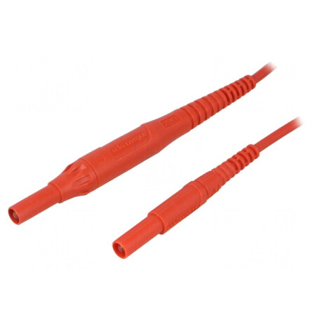 Cablu de măsurare 8A mufă banană 4 mm roșie | Electronic-mag.ro | Componente Electronice