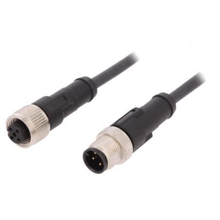 Cablu de conectare M12 2m 250VAC 4A PUR | Electronic-mag.ro | Componente Electronice