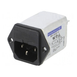 Conector alimentare AC 2A 250VAC IEC 60320 RIR0222H | Electronic-mag.ro | Componente Electronice