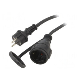 Prelungitor alimentare 5m negru 10A | Electronic-mag.ro | Componente Electronice