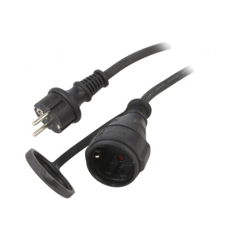 Prelungitor alimentare 5m negru 10A | Electronic-mag.ro | Componente Electronice