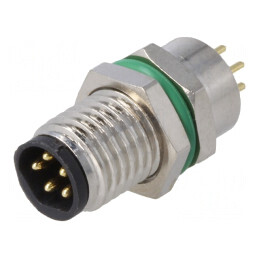 Conector M8 5-Pin Montare Panou Piuliță Frontală | Electronic-mag.ro | Componente Electronice