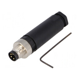 Conector M8 Tată 4 Pin pe Cablu 3A IP67 30V | Electronic-mag.ro | Componente Electronice