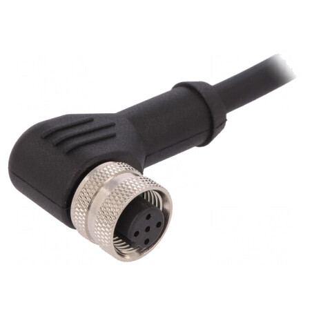 Mufă M12 5 pini mamă unghiulară 1m IP67 | Electronic-mag.ro | Componente Electronice
