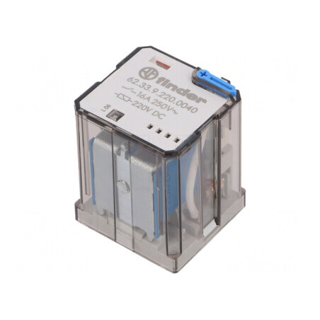 Releu Electromagnetic 3PDT 220VDC 30A cu Soclu | Electronic-mag.ro | Componente Electronice