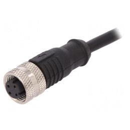 Mufă M12 mamă 4 pini Ethernet IP67 1m | Electronic-mag.ro | Componente Electronice