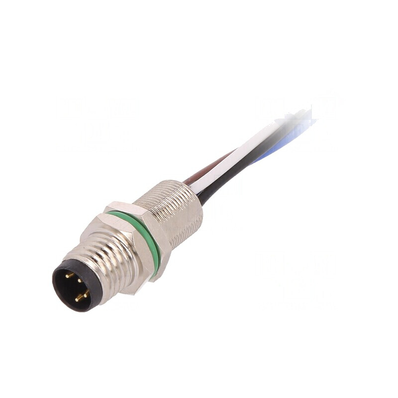 Conector M8 Tată 4 Pin pentru Panou cu Piuliță | Electronic-mag.ro | Componente Electronice