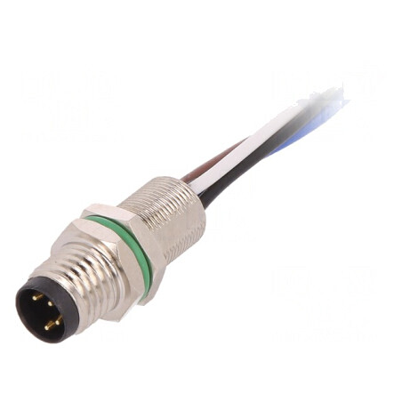 Conector M8 Tată 4 Pin pentru Panou cu Piuliță | Electronic-mag.ro | Componente Electronice