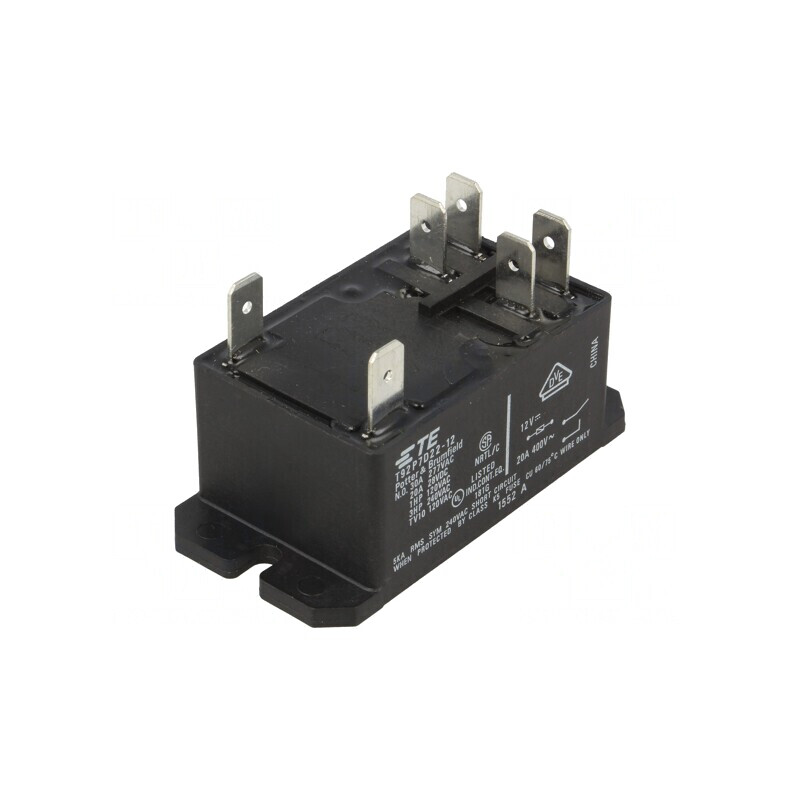 Releu Electromagnetic DPST-NO 12VDC 30A T92 | Electronic-mag.ro | Componente Electronice