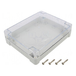 Carcasă Universală 190x240x60mm cu Bucșă din Alamă ABS-PC | Electronic-mag.ro | Componente Electronice