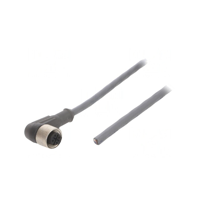 Cablu de conectare M12 unghi 3m 250VAC 2,2A | Electronic-mag.ro | Componente Electronice