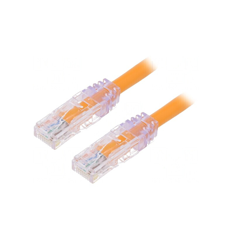 Patch cord UTP 6a Cu PVC portocaliu 3m | Electronic-mag.ro | Componente Electronice