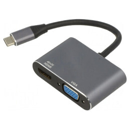 Adaptor USB C la HDMI/VGA 0,15m | Electronic-mag.ro | Componente Electronice