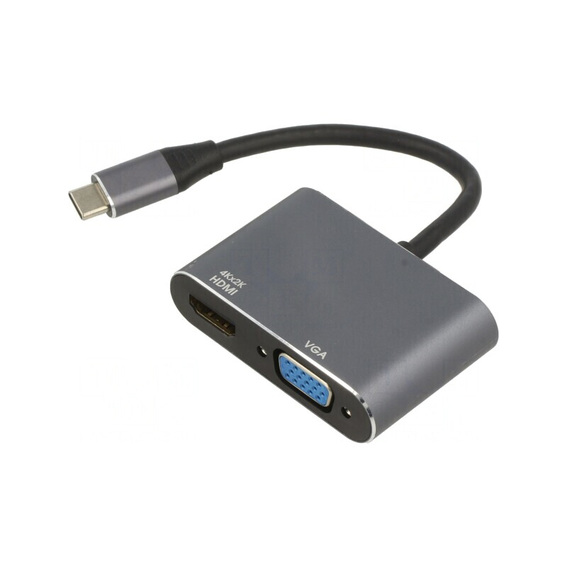 Adaptor USB C la HDMI/VGA 0,15m | Electronic-mag.ro | Componente Electronice