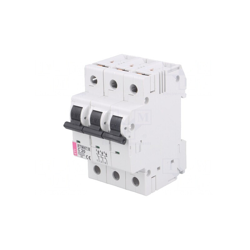 Intrerupator Supracurent 20A 3P C20 | Electronic-mag.ro | Componente Electronice