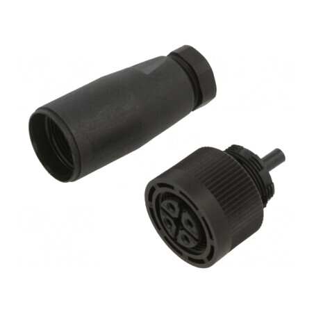 Conector M18 Mamă 250V 5A IP67 4 PIN Pe Cablu Drept | Electronic-mag.ro | Componente Electronice
