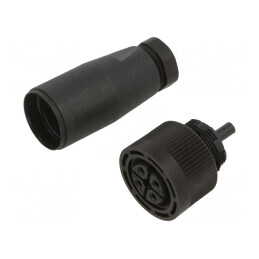 Conector M18 Mamă 250V 5A IP67 4 PIN Pe Cablu Drept | Electronic-mag.ro | Componente Electronice