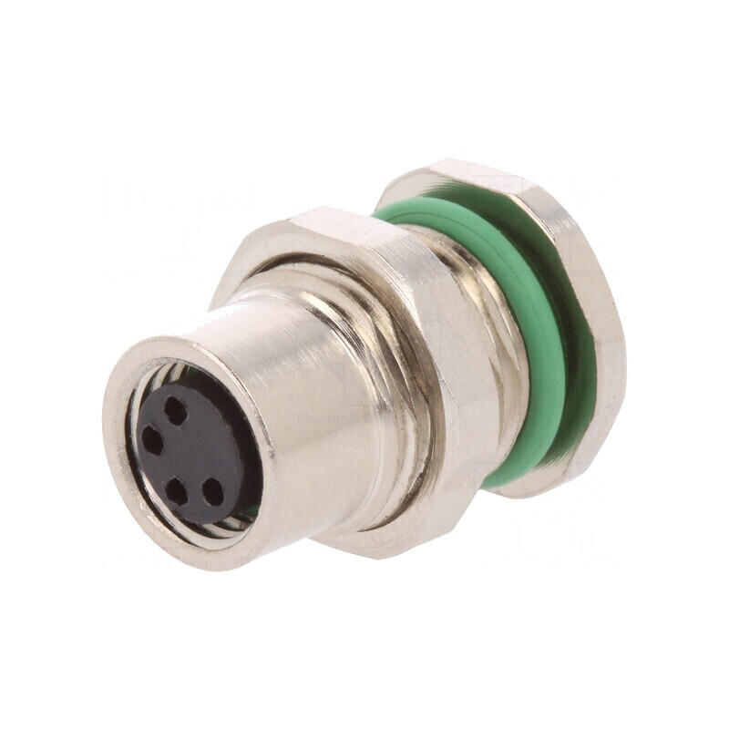 Conector M8 Mamă 4 PIN Montare Panou Piuliță Față | Electronic-mag.ro | Componente Electronice Conector M8 Mamă 4 PIN Montare Panou Piuliță Față | Electronic-mag.ro | Componente Electronice