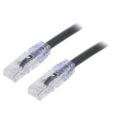 Patch cord negru 3m UTP Cat6a 10Gig | Electronic-mag.ro | Componente Electronice